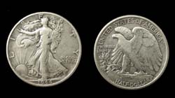 Walking Liberty Silver Half Dollar, 1944, WWII!